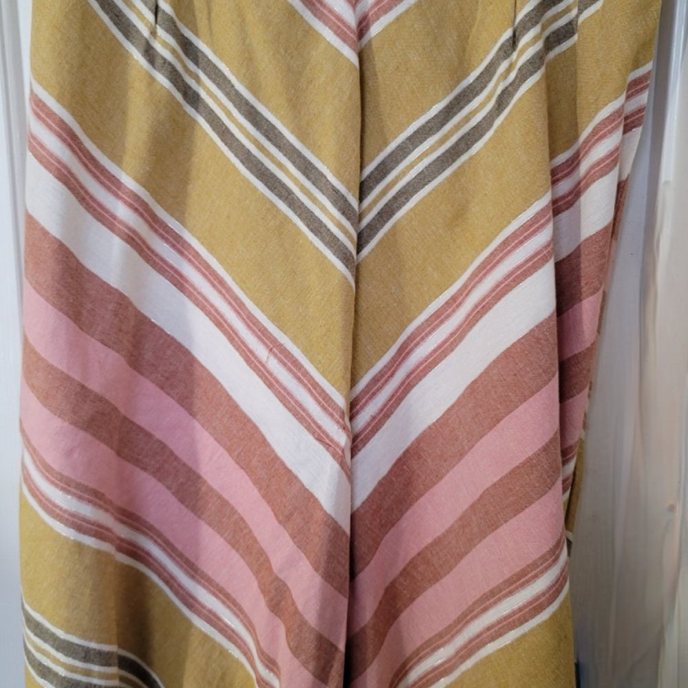 Est.1946 Women's  Striped Linen blend Skirt Set Size XL - Picture 8 of 9